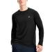 Zengjo Mens Base Layer Shirt Long Sleeve Athletic Running T Shirts Lightweight Undershirt X-Small Black