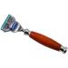 Premium Shaving Brush Set for Men | Stylish Metal Handle & Holder | Hair Removal Accessories - 11.5x15.5cm Red - Buy Online on GoSupps.com