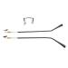 Dookaa glasses brick glasses glasses 1 pair of metal glasses nasal bracket replacement set 1-hole repair set for borderless glasses gold