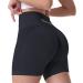 Sunzel Butt Scrunch Seamless Shorts, Womens 5 Inch Workout Shorts High Waist Stretch Booty Short for Gym/Yoga/Running/Biking Medium Black Grey
