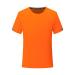 Doomiva Kids Boy's Compression Shirts Quick Dry Sports Shirt for Running Jogging Basketball Short Sleeve Tee Orange 11-12 Years