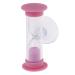 Handwroll for children Children toothbrush Sand glass timer 2 min shower timer mini glass hourglass saucer cooking tamer cooking swivel hourglass children mini hourglass for brushing children's teeth (pink)