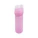 Hair Oil Applicator Hair Dye Bottle 160ML Shampoo Bottle Hair Comb Applicator Bottle Brush Bottle for Hair Dyeing Tool Style 3 Pink