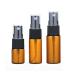 12 x Amber Glass Bottles with Black Nozzle & Clear Cap Ideal for Makeup Perfume Cosmetics & Water Perfect for Samples | International Shipping - Buy Online on GoSupps.com