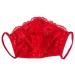 Cottelli Collection Accessoires Mask Space - Noble mask for women and men elastic rubber bands top details tightly attached red 15 g