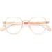 Qinzhenz Designer Anti-Blue Light Reading Glasses for Men & Women - Round Flat Heller Mirror +250 Rose Color Fatigue Relief - Buy Online on GoSupps.com