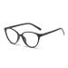 Zhuyiqz Stylish Cat-Eye reading glasses unbreakable anti-blue light computer reading glasses clear view flat light mirror (color: black size: +100) +100 black