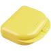 Portable Retainer Box Dental Tray Splint - Self-Cultivation Denture Container for Retainers, Mouth Guards, and Braces (Yellow) - Buy Online on GoSupps.com