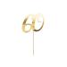 Schnooridoo Cake Topper Cake Decorating Cake Decoration Wedding Birthday (Number 60 gold)
