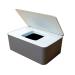QKFON storage box for wet wipes wet wipes for dry and wet tissue paper napkin holder wet wipes donor holder with lid for home and office (white gray)