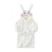 Miyanuby baby boy girls bathrobe soft flannel long arm animal hoodie morning coat nightwear homewear for children baby young girls gift 4-5 years #3 rabbits white