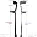 Adjustable Crutches for Adults Forearm Crutches Comfortable on Wrist Ergonomic Crutches for Adults with Non Slip Tips Prosperous Black - Buy Online on GoSupps.com