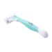 Velvety Skin Women's Razor 6 Blades - Moisturizing Strip - Comfortable Handle - Turquoise Satin - Buy Online on GoSupps.com