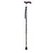 Crutches for The Elderly Wooden Carved Four-Legged Crutches Wrapped in Fancy Colours Aluminium Alloy Cane for The Elderly Four-cornered Walking Stick (Color : B) Smooth Sailing