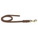Fat leather line 1m / 1.35m / 2.20m / 3m chrome or brass without hand loop (1m x 10mm brown brass hook) 1m x 10mm brown brass hook