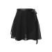 Daydance Black Girls Women Ballet Wrap Skirts Sheer Chiffon Dance Over Scarf for Leotards Black X-Large