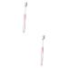 Gatuida 2 STK Deadover toothbrush children's toothbrush toothbrush for the oral care adult toothbrush tongue cleaner toothbrush for children portable pregnant woman deliveries pp white