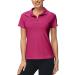 MoFiz Women's UPF 50+ Short Sleeve Golf Tennis Polo Shirt Zip Up Cooling Bowling Shirt Quick Dry Workout Active T-Shirt Rose Large