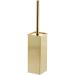 mDesign Citi Collection Toilet Bowl Brush and Holder - Modern Steel Design for Bathroom Storage and Organization - Compact and Sturdy, Soft Brass Finish - Buy Online on GoSupps.com