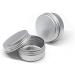 Buy 12-Pack Silver Aluminum Screw Cap Candle & Cosmetic Cans | 10ml Round Tin Boxes with Stickers - International Shipping - Buy Online on GoSupps.com