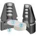 Thomas Fetterman Tornado Rain Cane Crutch Tips - Black Pair (Fits 3/4 to 1 Shafts) - Buy Online on GoSupps.com