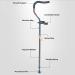 Folding Crutches for Adult Ergonomic Crutches Shock Absorber Underarm Crutches for Walking Double Adjustable Crutches for The Elderly and The Disabled Run forward - Buy Online on GoSupps.com