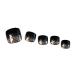 24 Pieces Black Shimmer French Fake Toenails - Full Cover 3D Nail Art in Black & Gold for Stunning Feet - Buy Online on GoSupps.com