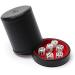 Luck Lab Black Leather Dice Cup with Lid & 6 Pearl Dice - Red Velvet Interior - Perfect for Board Games - Buy Online on GoSupps.com