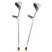 1 Pair Aluminum Elbow Crutch(Open Cuff) Forearm Crutches for Adults-Height Adjustable Ergonomic Crutches for Walking with Reflective Beads(Applicable Height: 140-190CM) Prosperous Grey