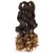 Just Another One French Spiral Curls Curly Braiding Hair Loose Wave Crochet Hair Braids Pre Stretched Braiding Extension Artificial Hair 22 inch Ombre Dark Brown and Light Brown - Buy Online on GoSupps.com