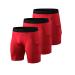 ABTIOYLLZ Compression Shorts for Men Spandex Running Workout Athletic Baselayer Underwear Training Shorts Pocket 3 Pack# Red#06 With Pockets Medium