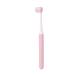 Suicra toothbrush long handbook toothbrush three -sided adult oral hygiene care soft toothbrush teeth massage cleaning tools (color: pink)