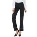 PUWEER Dress Pants for Women - Pull on Work Pants for Women Ladies Straight Leg Dress Slacks for Work Business Casual 30" Inseam (Regular) Large Grey