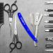 ProMax Care Professional Straight Edge Razor - Stainless Steel Barber Razor with 100 Derby Blades for Close Shaving - Men's Manual Safety Shaver with Blue Handle - Buy Online on GoSupps.com