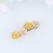 LEORX Wedding Hair Clip Yellow Crystal Daisy Barrette for Women Girls - Buy Online on GoSupps.com
