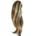 Buy 30cm Remy Hair Ponytail Extensions - Straight Braid Hairpiece (100g 6/613# Brown Highlights) | RemyHaar.eu - Buy Online on GoSupps.com