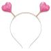 boderier Glitter Heart Headband Valentine s Day Costume Party Head Bopper Hair Barrette Hair Accessory for Women Girls Pink