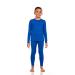Bodtek Boys Thermal Long Underwear Set for Kids Fleece Lined Long Johns for Pajamas or Base Layer Leggings & Shirt Royal Blue Medium