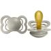 BIBS Supreme Baby Pacifiers | BPA-Free Natural Rubber Pacifier | Made in Denmark | Set of 2 Soothers (Sand  0-6 Months)