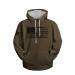 H HYFOL Graphic Hoodies for Men USA Flag American Patriotic Long Sleeve Pocket Pullover Sweatshirts Coffee Large