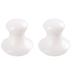Uonlytech 2Pcs Gua Sha Facial Tools  White Jade Quartz Mushroom Face Massage Gua Sha Rollers Stones Scraping Massage Tool for Women Home Spa