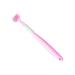 Osiuuujkw Three -page toothbrush for children fun and simple tooth cleaning three -piece toothbrush for tooth cleaning made of plastic A22 peach pink child