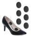 Foot Petals unisex adult Spot Dot Cushions Shoe Comfort Accessory Black Round 6-Pack US