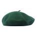 AIYUE Women Men Wool French Beret Solid Color Warm Beanie Hat Artist Painter Fancy Dress Costumes Dark Green