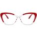 PARWANA Cat-Eye Red Computer Readers | Anti-Glare & Blue Light Blocking | Lightweight +1.00 Eyewear | International Shipping - Buy Online on GoSupps.com