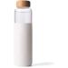 Soma Glass Water Bottle with Silicone Sleeve, BPA-Free, White, 17oz 17oz White