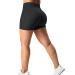 YEOREO Women Seamless Scrunch Workout Shorts High Waisted Intensify Running Gym Yoga Workout Black Medium