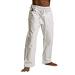 Ronin Heavyweight Karate Pants  Black, White or Camouflage  100% Cotton 12oz - Traditional Drawstring Waist White 4