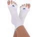 Foot Alignment Socks with Toe Separators by My Happy Feet | for Men or Women | White White Small White S