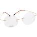 Rimless Retro Round Reading Glasses for Men & Women - Oversized Multifocal +2.0 Gold Readers - Buy Online on GoSupps.com